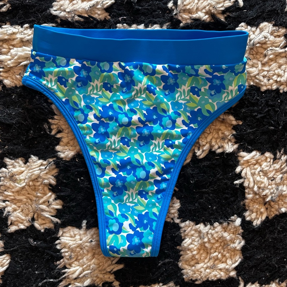 93 Play Street CHLOE Blueberry Pie High Rise Bikini Bottom - Picture 2 of 3